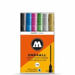MOLOTOW ACRILYC MARKER ONE4ALL 2MM WALLET SET 6PCS