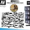 VALLEJO STENCIL STCAM004 PIXELATED MODERN CAMO -Optimal Modèles Magasin 72627