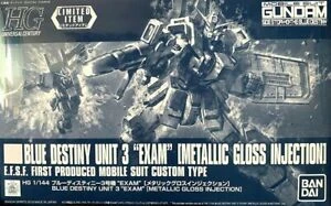BANDAI GUN68538 GUNPLA HG 1/144 GUNDAM BLUE DESTINY EXAM 3 METALLIC GLOSS INJECTION 3 BANDAI GUN68538 GUNPLA HG 1/144 GUNDAM BLUE DESTINY EXAM 3 METALLIC GLOSS INJECTION