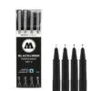 MOLOTOW BLACLINER ETUI SET 2 4PCS -Optimal Modèles Magasin feutres fins noirs molotow blackliner set 2 ok