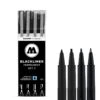 MOLOTOW BLACKLINER ETUI SET 3 4PCS -Optimal Modèles Magasin feutres fins noirs molotow blackliner set 3