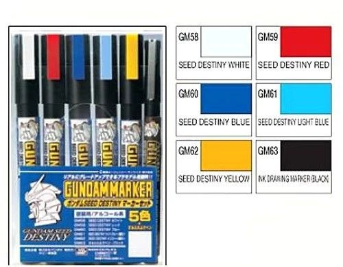 BANDAI GUNPLA MARKER SEED SET 6 GUNDAM 3 BANDAI GUNPLA MARKER SEED SET 6 GUNDAM