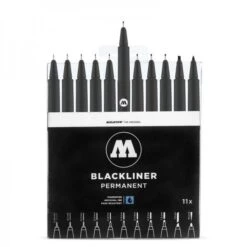 MOLOTOW BLACKLINER WALLET COMPLETE SET 11PCS -Optimal Modèles Magasin set complet feutre fin blackliner molotow