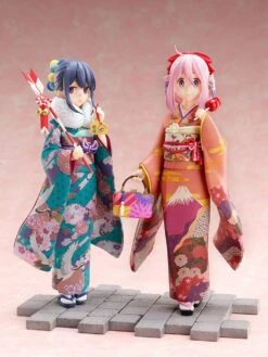 Furyu Duo Laid-Back Camp Statuette PVC 1/7 Nadeshiko Kagamihara Et Rin Shima Furisode Ver. 21 Cm -Optimal Modèles Magasin x fryu95230 j