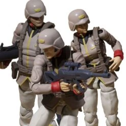 MEGAHOUSE MOBILE SUIT GUNDAM PACK 3 FIGURINES G.M.G. EARTH FEDERATION ARMY SOLDIERS 10 CM -Optimal Modèles Magasin x meho830563 c